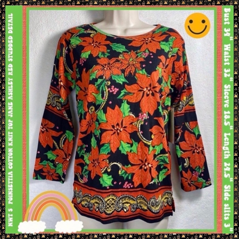 Jane Ashley poinsettia too small NWT